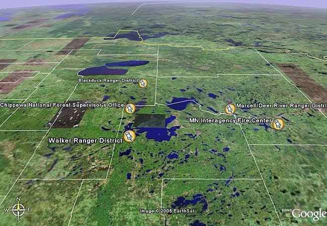 Aerial view of Chippewa National Forest