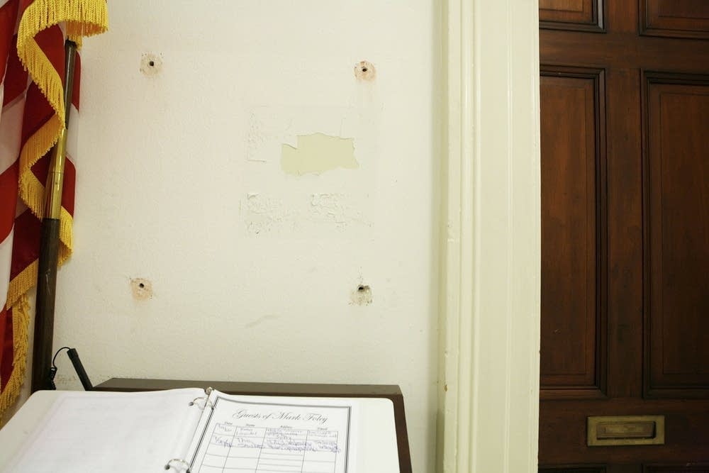 Former U.S. Rep. Mark Foley's name plaque is gone