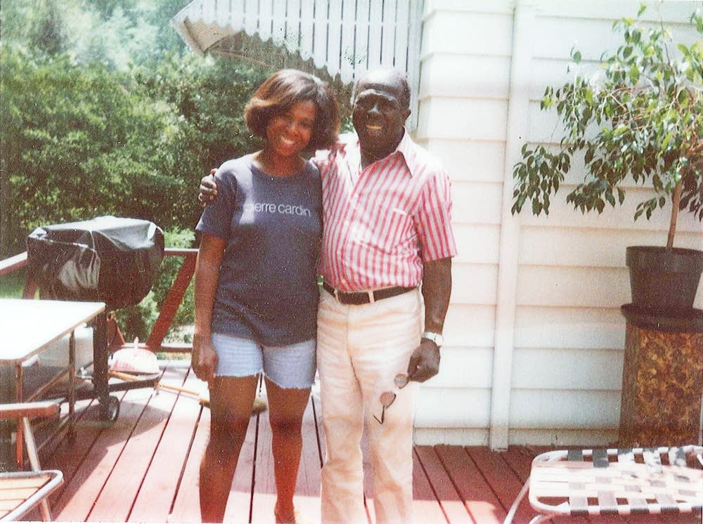 Barbara Holmes and her father