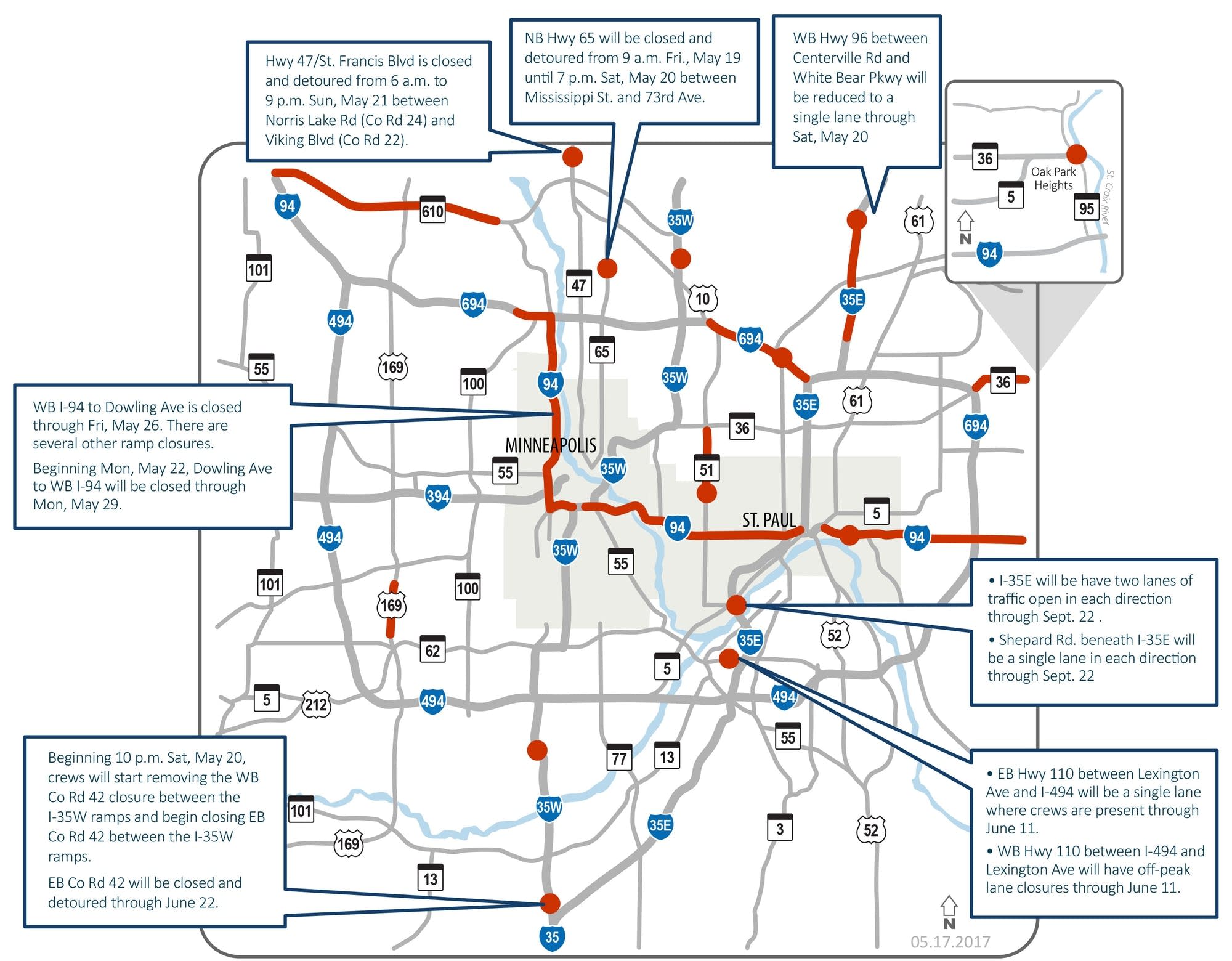 I 94 roadwork continues to top weekend traffic woes mpr news