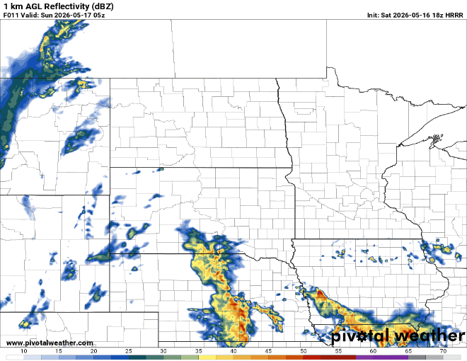 Forecast precipitation midnight Sunday to 1 p.m.