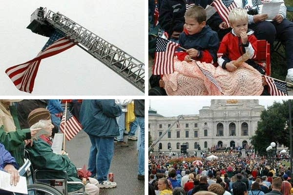 A collage of photos from a Sept. 11 memorial on Sept. 16.