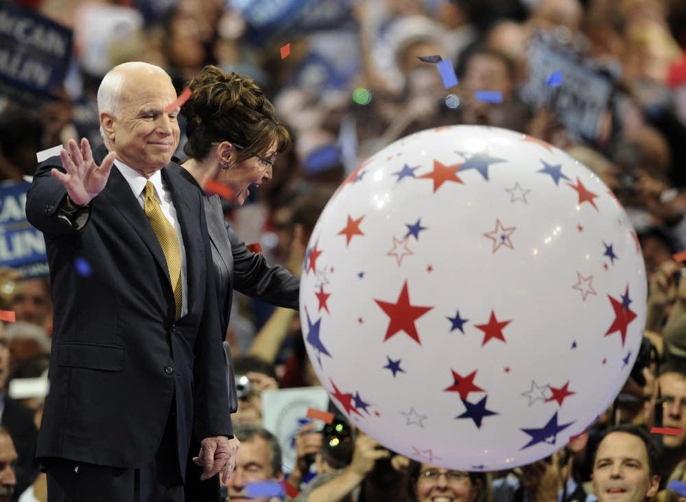 McCain and Palin celebrate