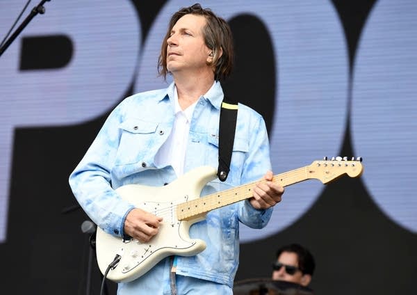 Jeffrey Paradise of Poolside performs during the 2023 Outside Lands Music festival at Golden Gate Park on August 13, 2023 in San Francisco, California.