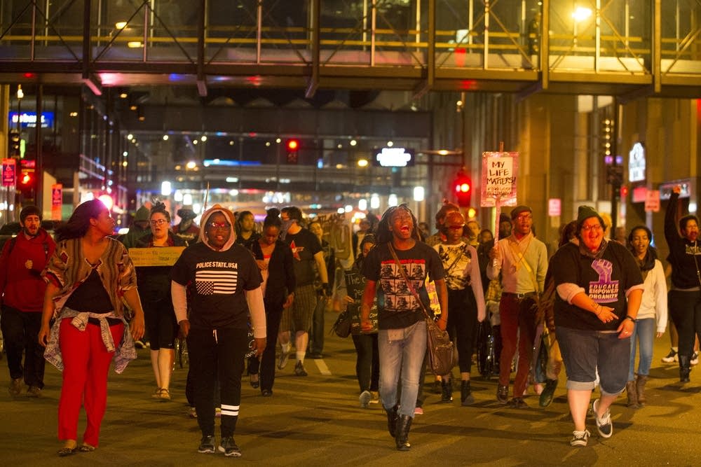 Protesters marched in Minneapolis