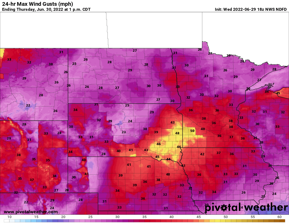 wind gusts 1pm