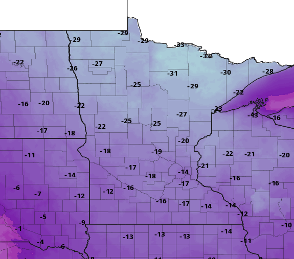 Thursday night temps may be winter's coldest; big weekend warmup