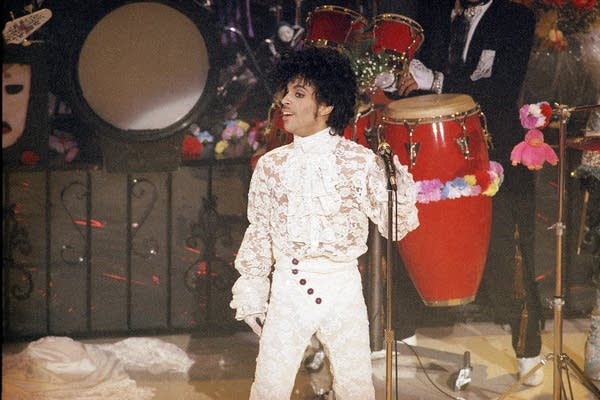 Prince performs at the Grammy Awards