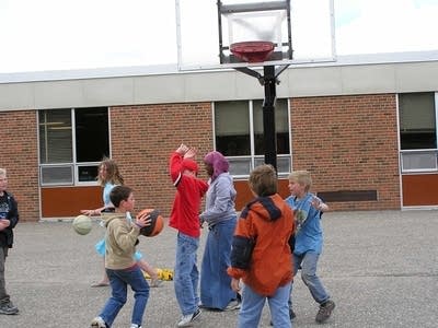 Pelican Rapids kids play with their guests