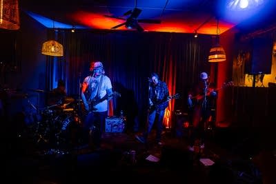 band performing on stage