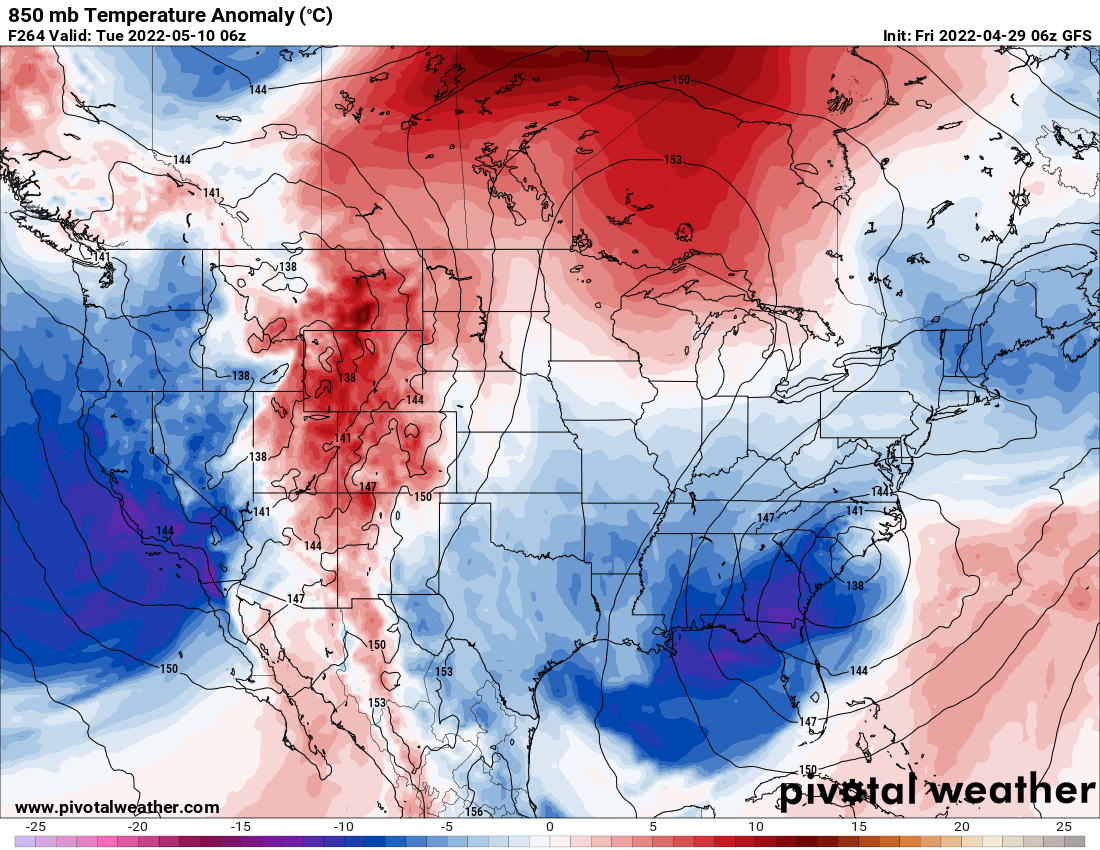 temp anom next week