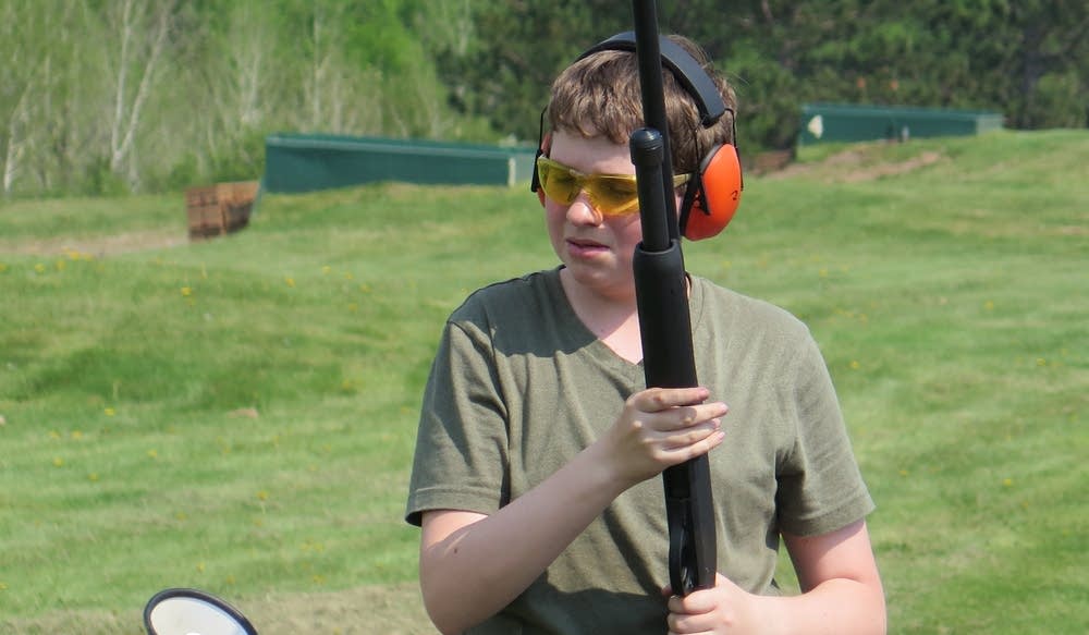 Collin O'Toole reacted after a shot.
