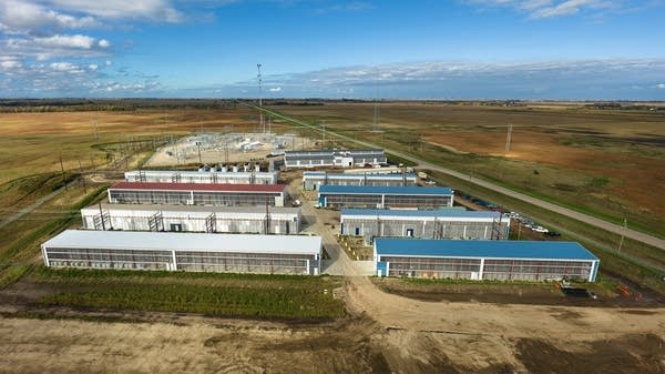 Aerial shot of a data center 