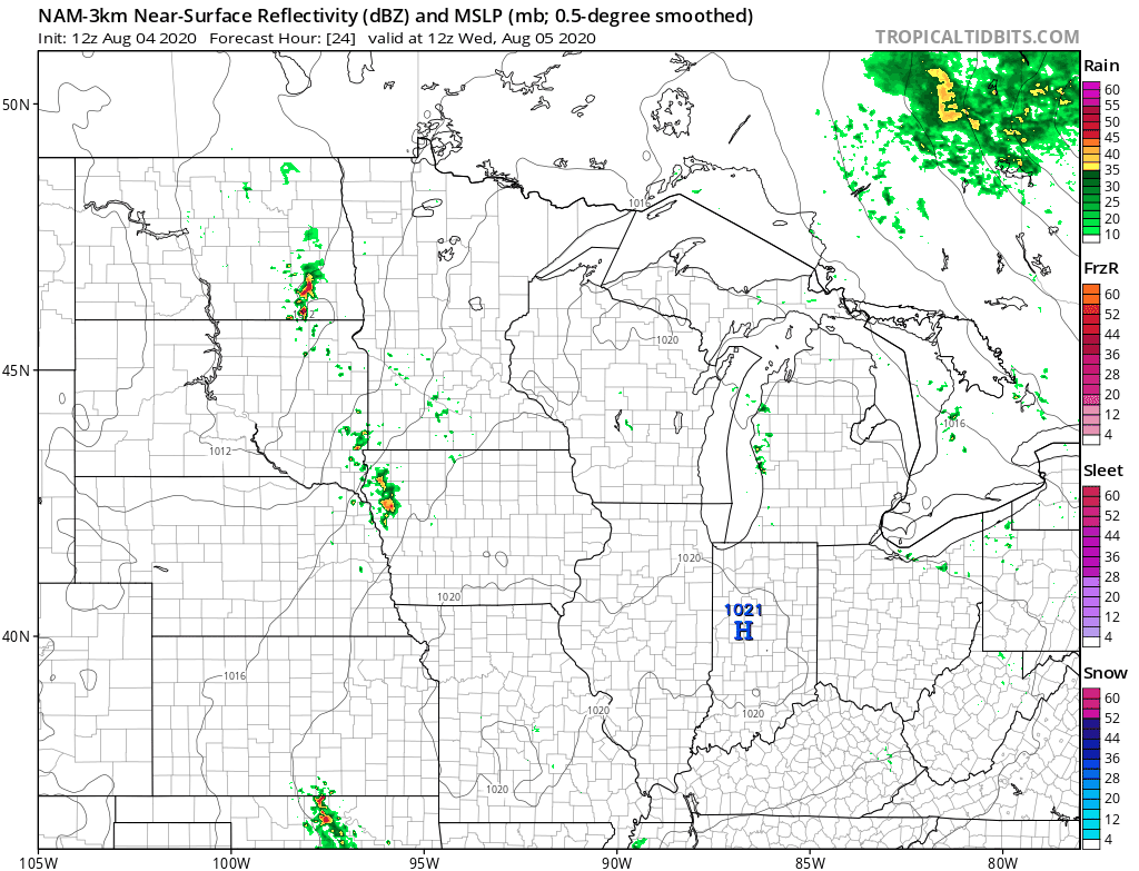 NOAA NAM 3 km model Wednesday