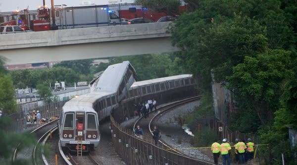 A D.C. metro derailment in 2009.