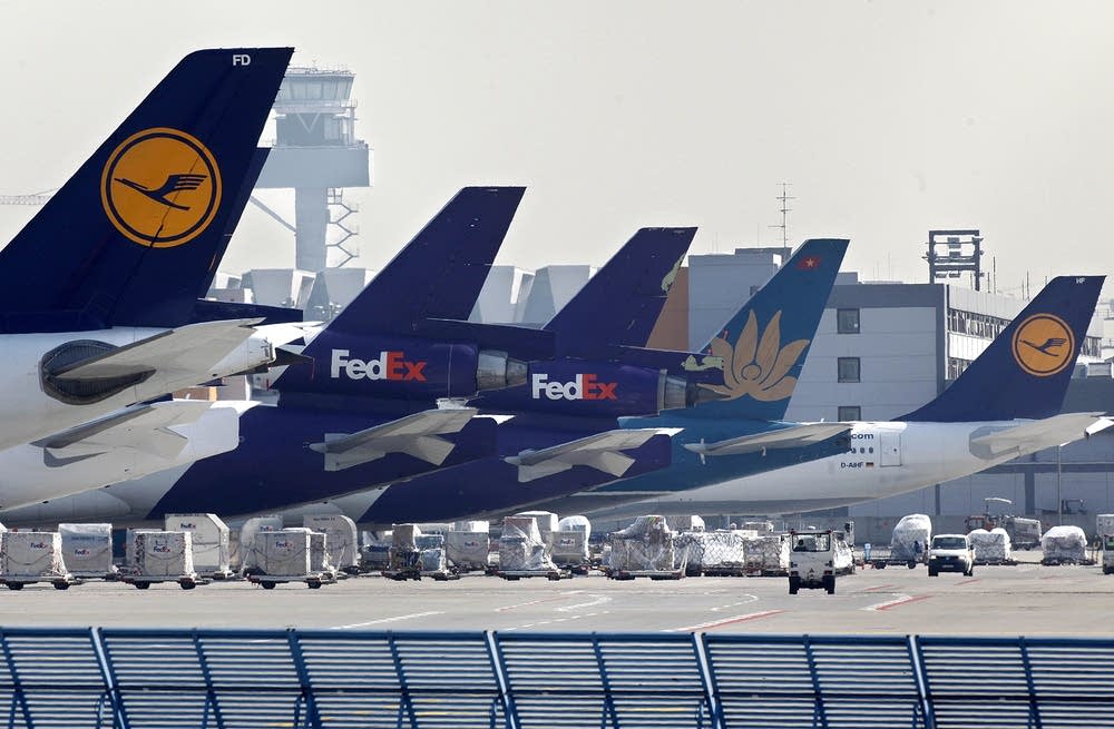 Parked airplanes