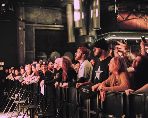 Music fans take in a performance by Gully Boys at the Varsity Theater in Minneapolis on Saturday, Dec. 13, 2025.