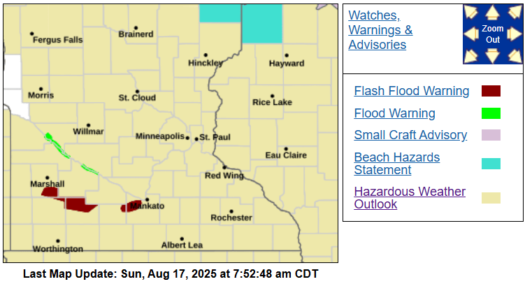 Flash flood warnings