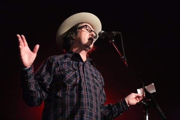 Bill DeVille introduces the Cactus Blossoms at United States of Americana's 8th birthday party, held at First Avenue in Minneapolis.