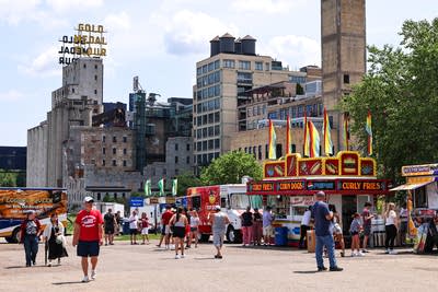 Fair food and food truck vendors at the “Red, White and Boom” celebration