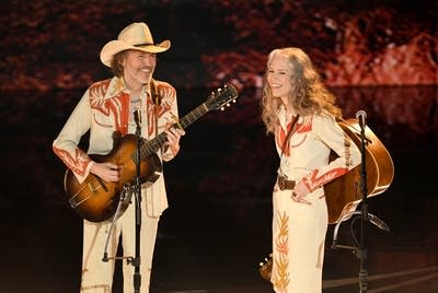Gillian Welch and David Rawlings perform at the Academy Awards