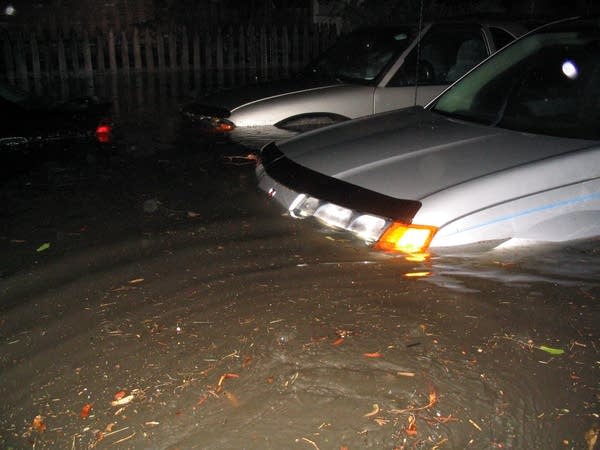 Flooded cars