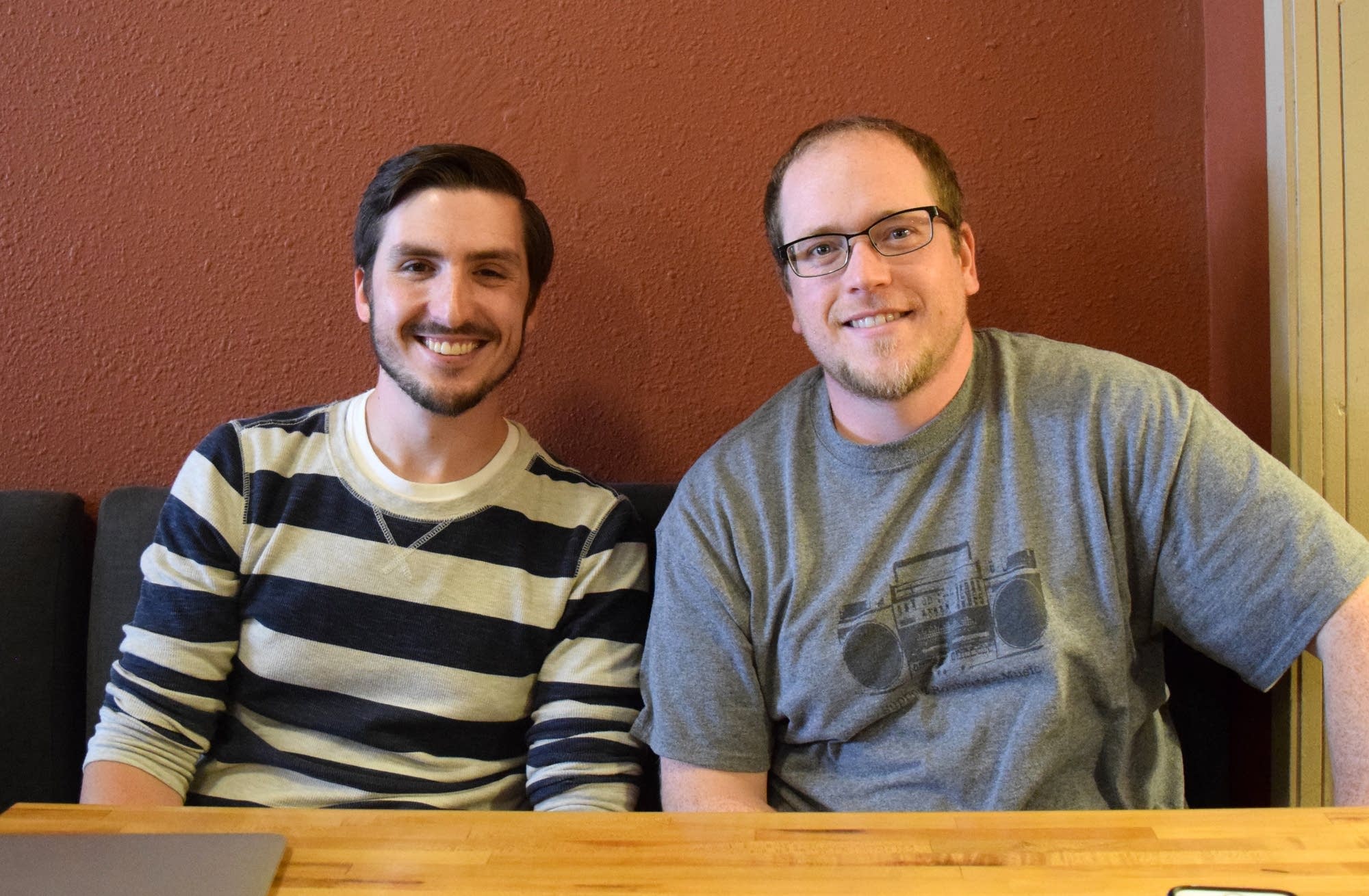 My Town, My Music co-founders Jonny Yucuis, left, and Dustin Hart