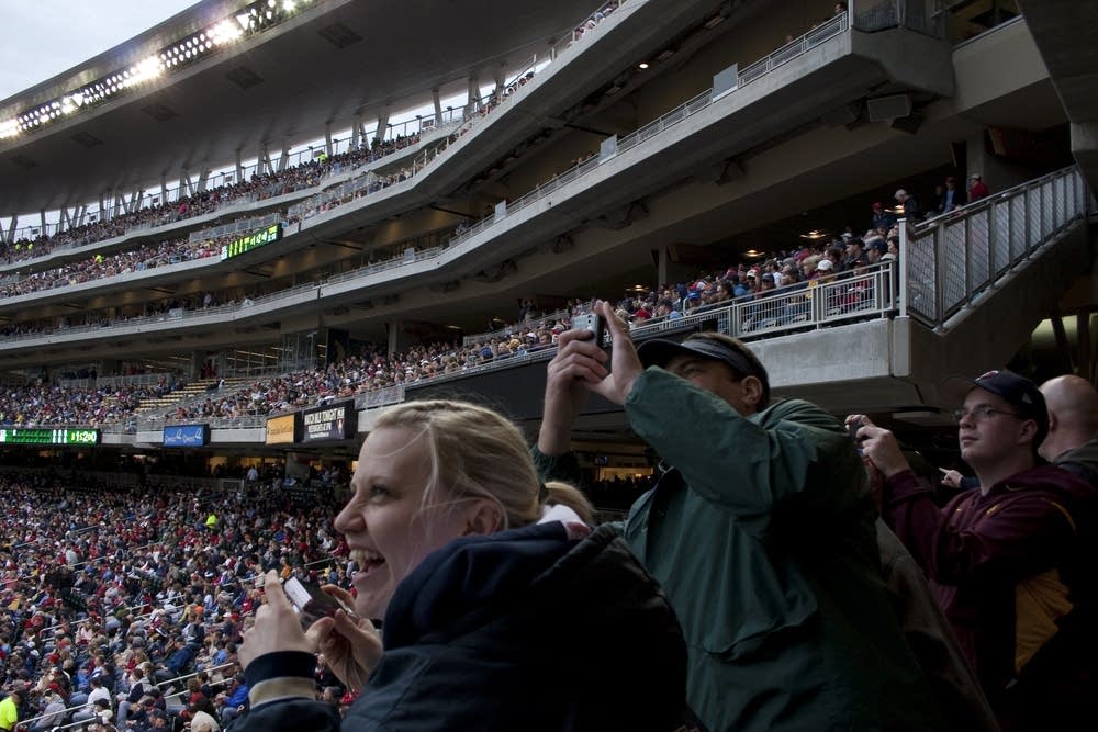 Slideshow First Twins game at Target Field Minnesota Public Radio News