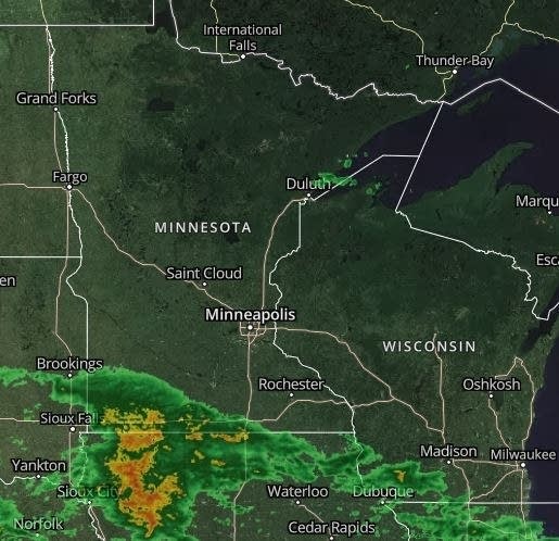 Weather radar at 830 a.m. Thursday