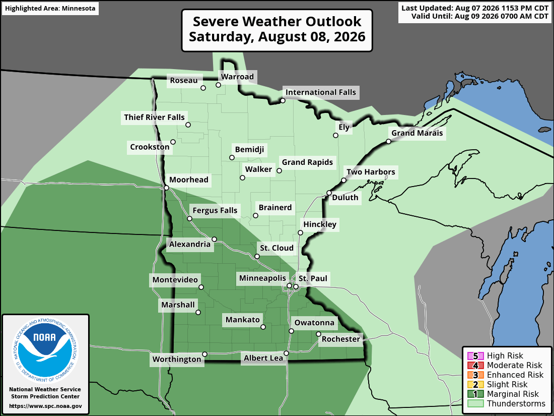 Severe weather threat for Saturday