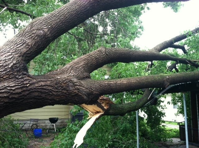 Damaged garage