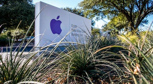 A sign for an Apple Inc. campus on Riata Vista Circle is seen on Dec. 13, 2018 in Austin, Texas. Apple announced it will be spending $1 billion on a new campus in North Austin that will initially employ 5,000 and potentially increase to 15,000 workers.