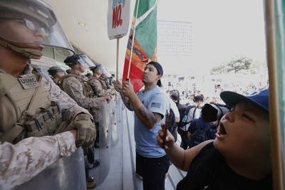 Protestors in LA