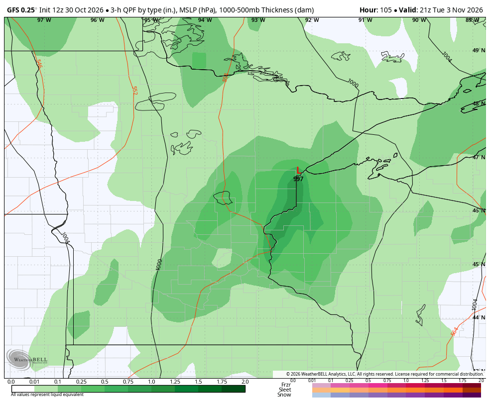 rain mid-day Tuesday