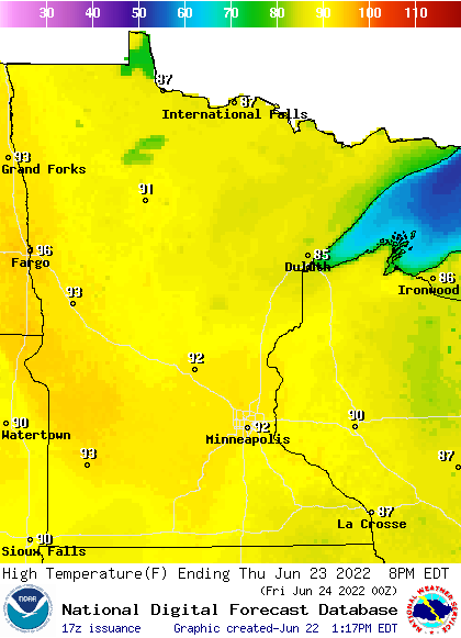 Thu HIGHS NWS 2pm