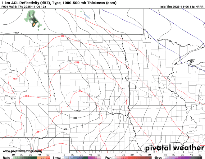 Forecast precipitation Thursday 6 a.m. to 6 p.m.