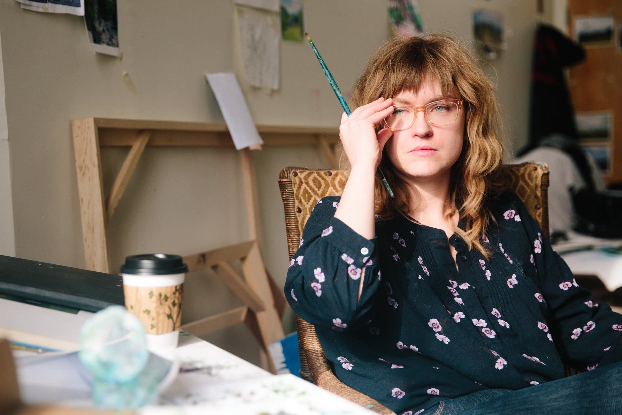 Painter Melissa Loop inside her Minneapolis Studio