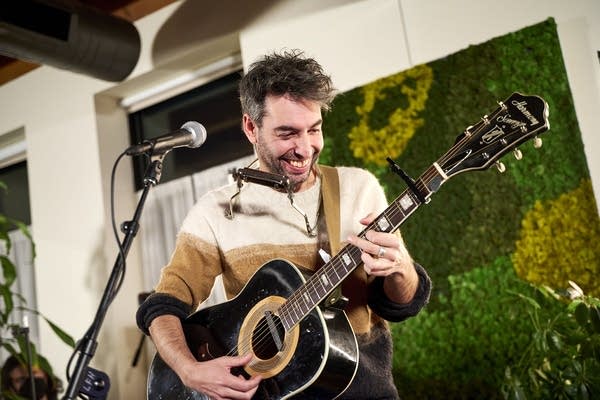 Leif Vollebekk performed at MicroShow for The Current at Steady Pour restaurant and bar in Minneapolis on Friday, Jan. 17, 2025. 