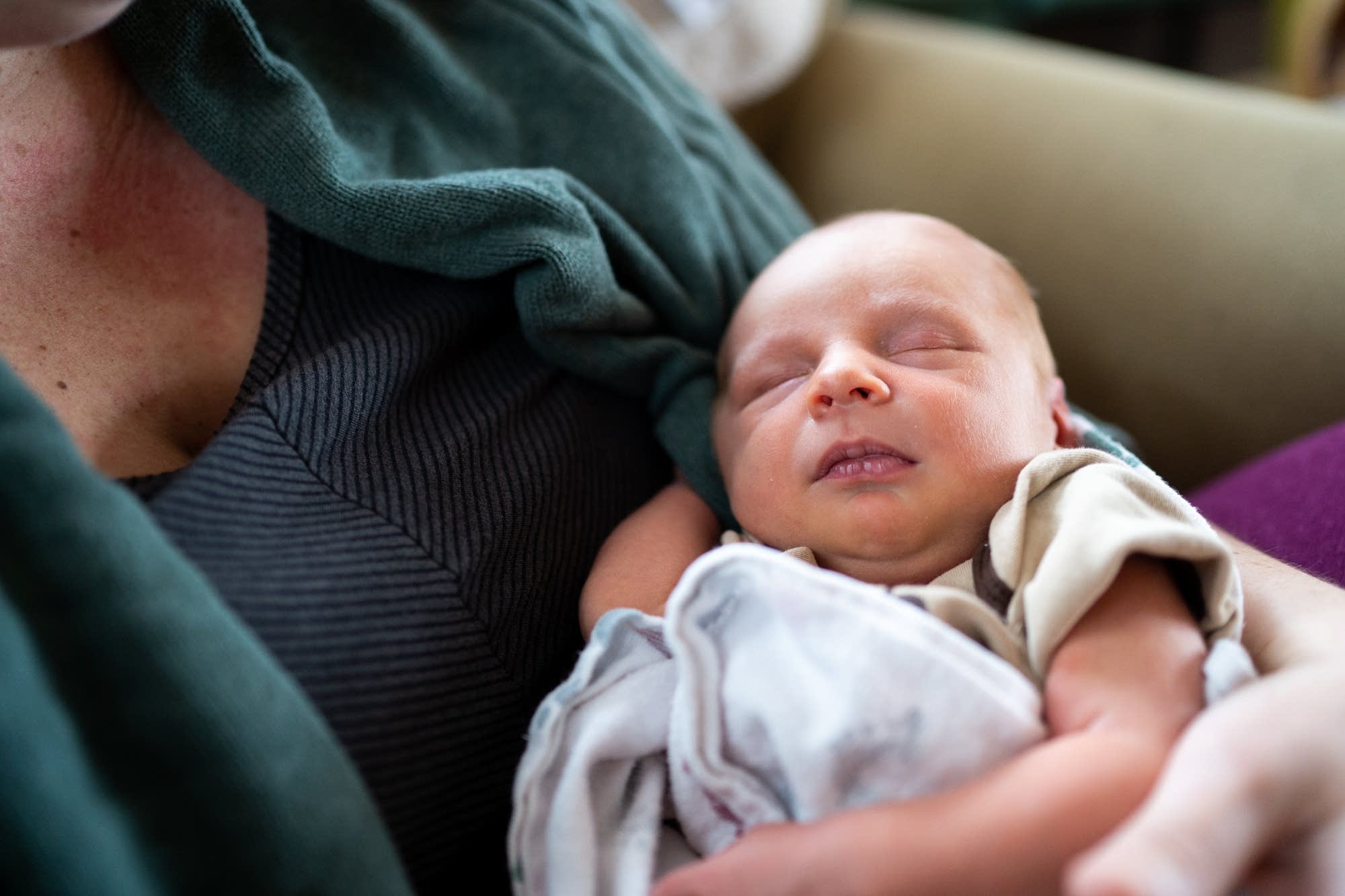 Erin Petz holds her 10-day-old son Corwyn