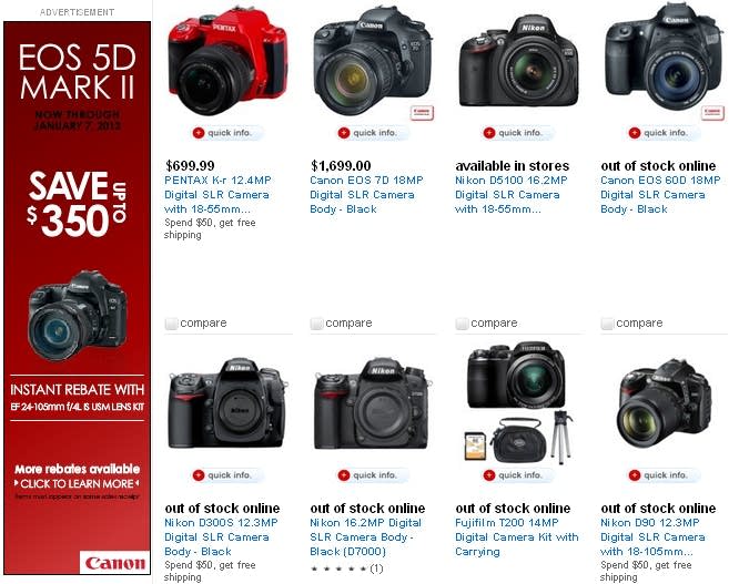 Target.com carries online ads