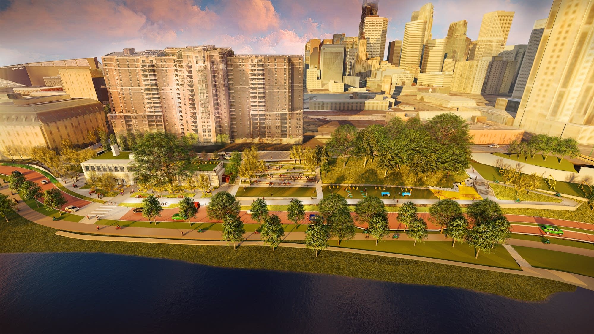 Rendering of planned Water Works redevelopment