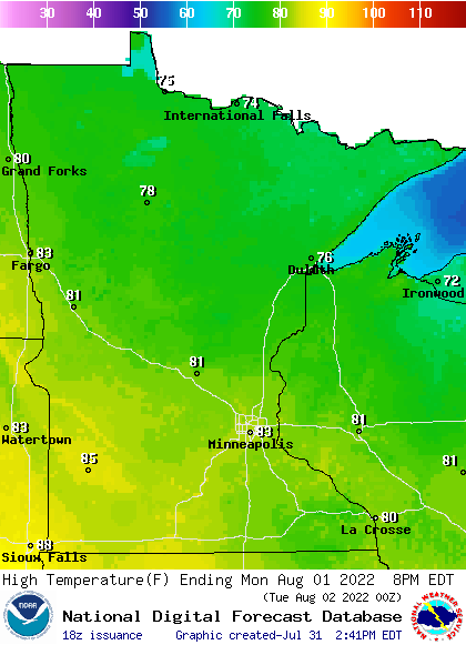Temporarily cooler Monday; hot Tuesday