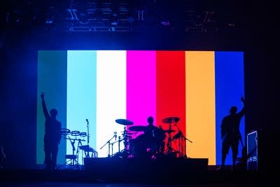 Turnstile performing on stage