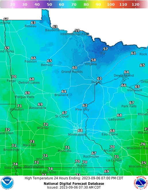 Wednesday brings cooler weather across Minnesota, smoky conditions out west