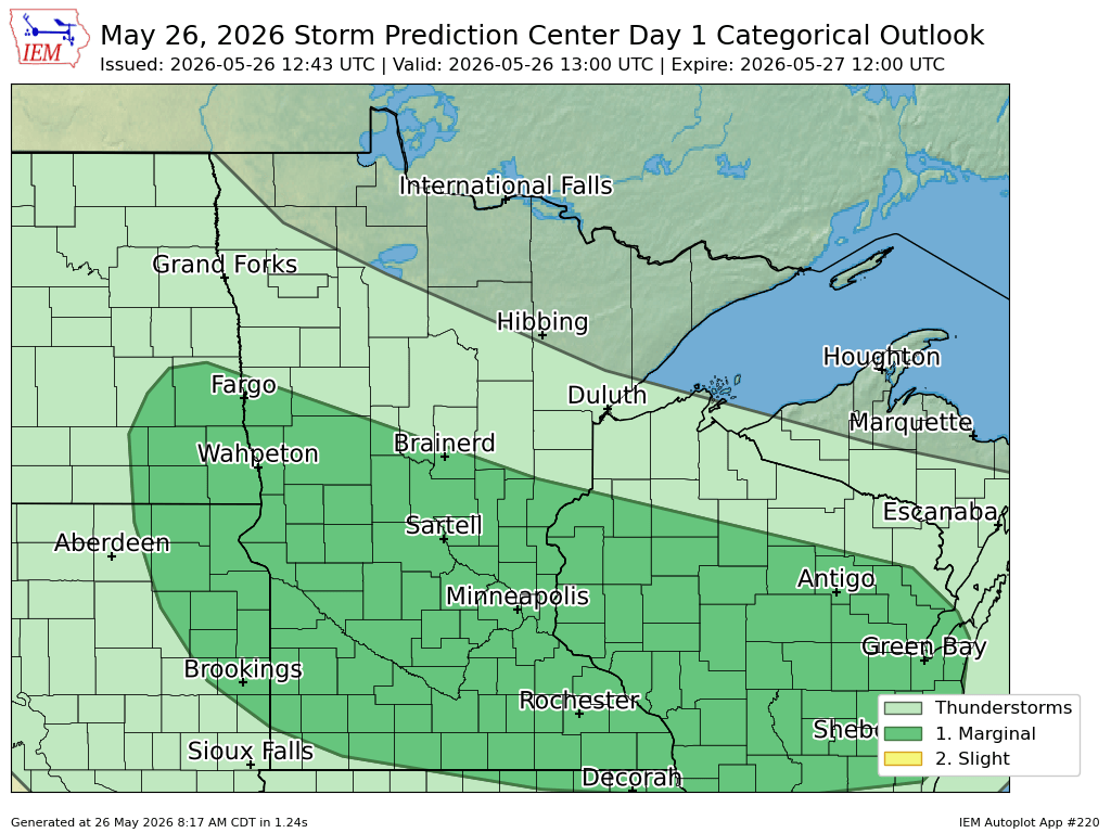 Spotty thunderstorms, very warm Tuesday and Wednesday