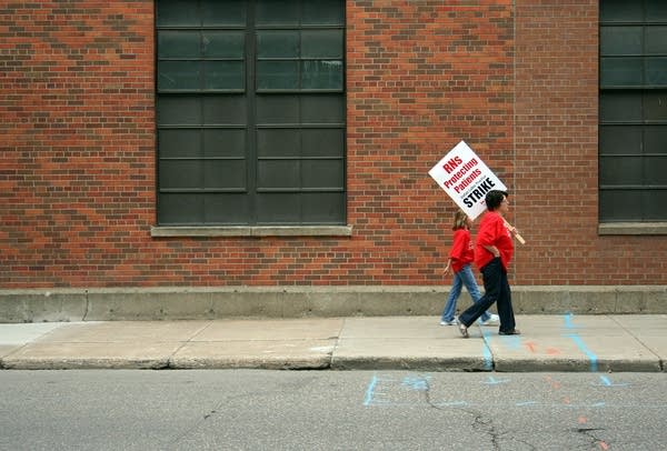 Walking to the strike