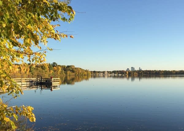 An autumn morning on Lake Harriet in Minneapolis