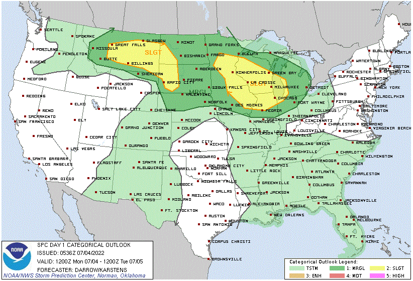Severe weather risk for Monday morning and afternoon