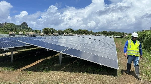 Thirty-thousand solar panels are being installed across 53 acres right in front of the airport in Fernando de Noronha.