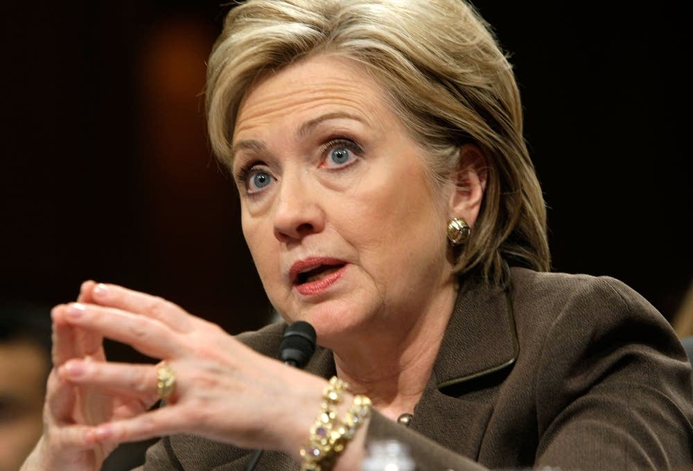 Hillary Clinton at her confirmation hearing